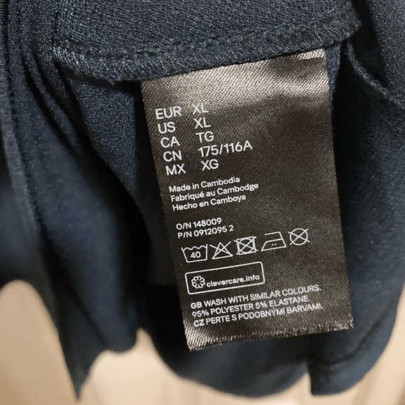 H&M Elegant Teal/Navy Stretch Pullover Dress Sz. XL - Picture 3 of 9